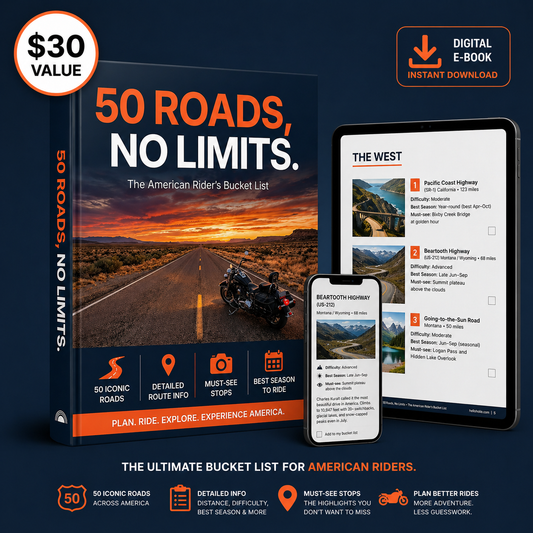 50 Roads, No Limits — the American rider's bucket list ebook