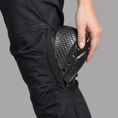 Ride Unmarked RoadVault riding pants — CE Level 2 knee pad drops into the knee pocket — Black