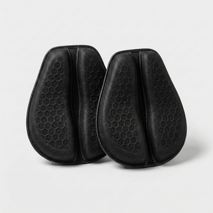 Full Coverage — two gel rider cushions side by side